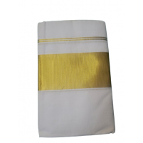 Set Mundu - Women's Traditional Golden Kasavu Set Mundu 